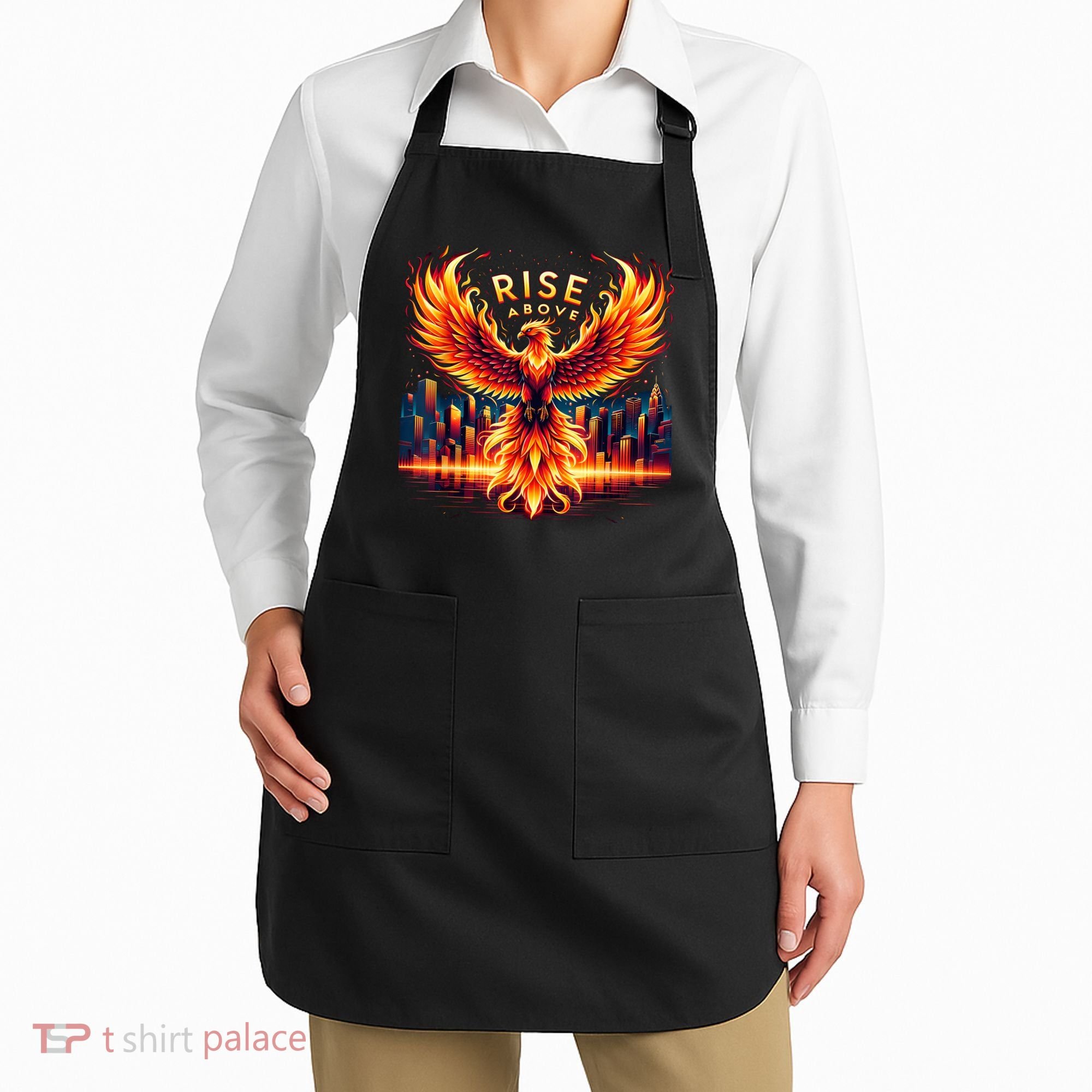Phoenix Fire Mythical Bird Inspirational Motivational Apron