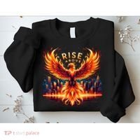 Phoenix Fire Mythical Bird Inspirational Motivational Sweatshirt thumb 2