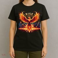Phoenix Fire Mythical Bird Inspirational Motivational T-Shirt thumb 4