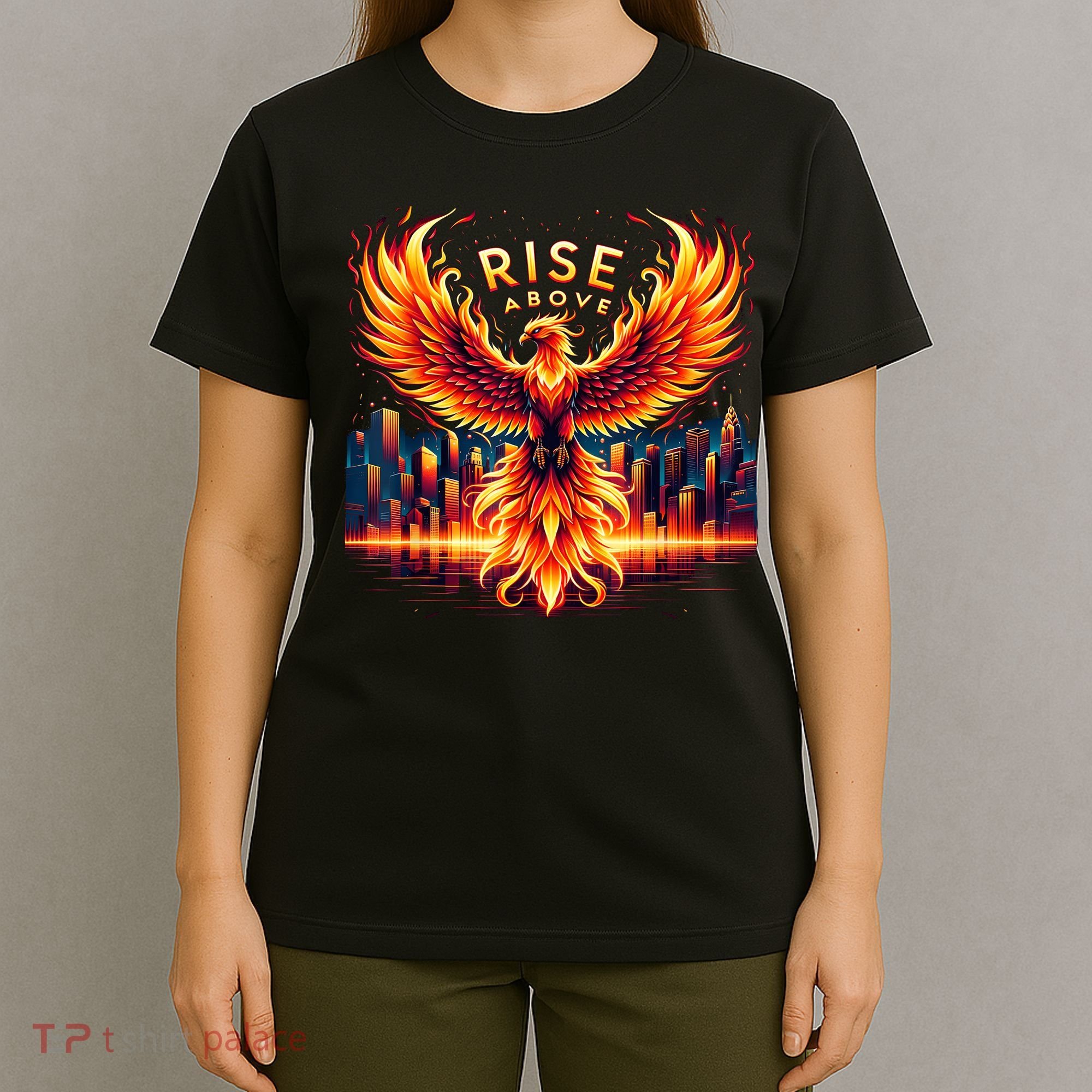 Phoenix Fire Mythical Bird Inspirational Motivational T-Shirt