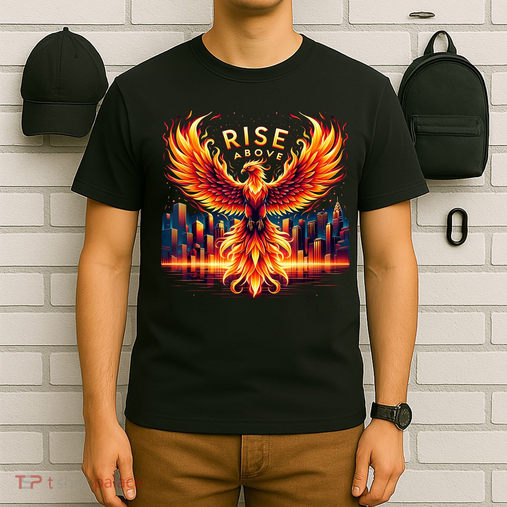 Phoenix Fire Mythical Bird Inspirational Motivational T-Shirt