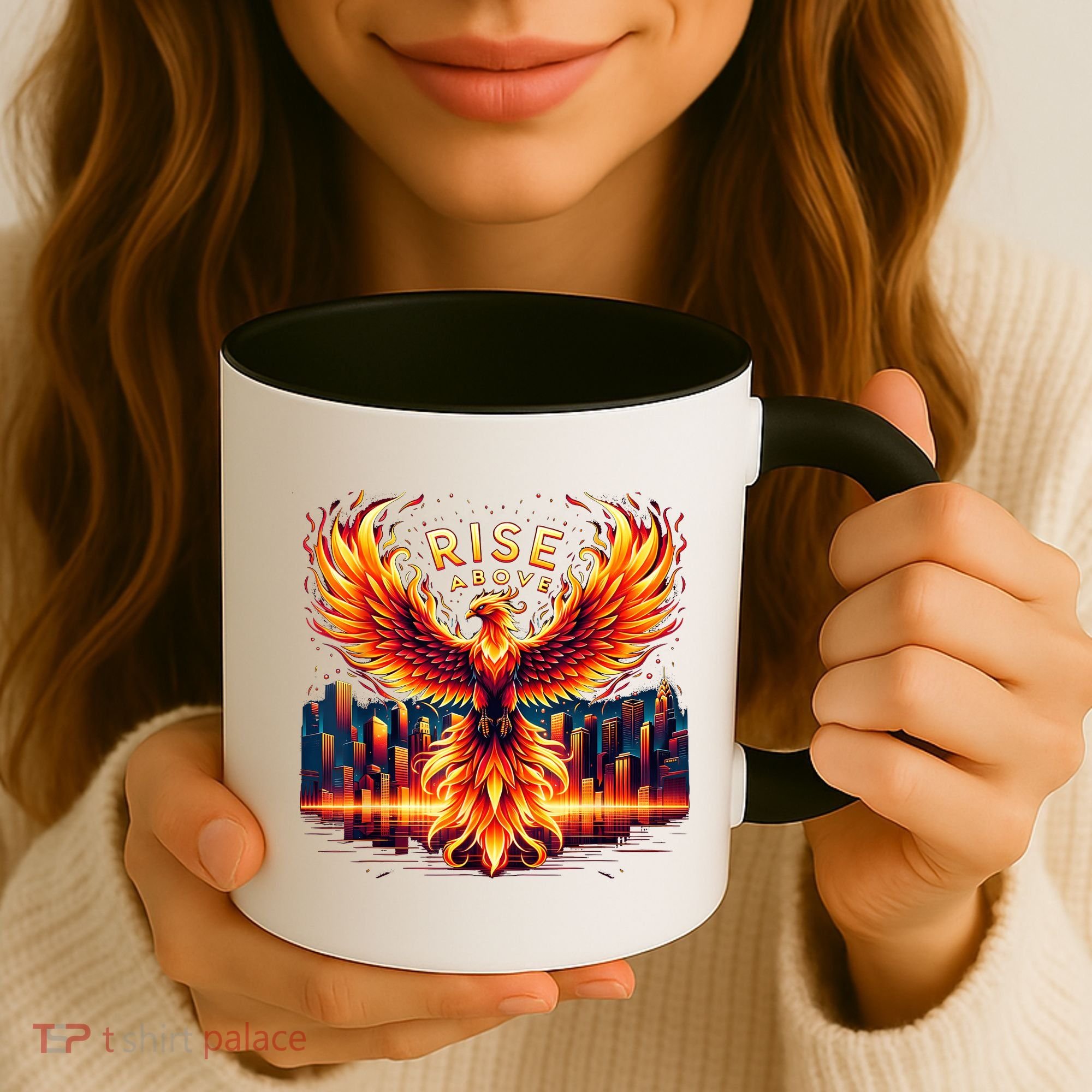 Phoenix Fire Mythical Bird Inspirational Motivational Coffee Mug