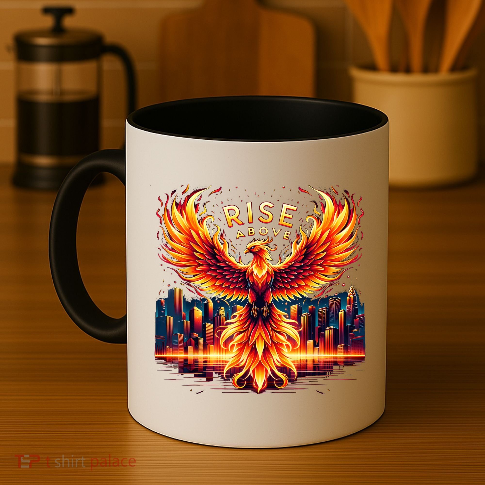 Phoenix Fire Mythical Bird Inspirational Motivational Coffee Mug