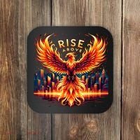 Phoenix Fire Mythical Bird Inspirational Motivational Coaster thumb 0