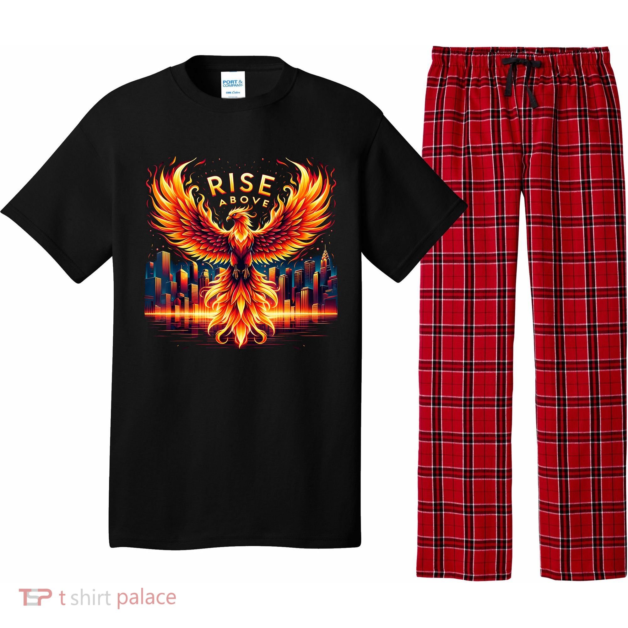 Phoenix Fire Mythical Bird Inspirational Motivational Pajama Set