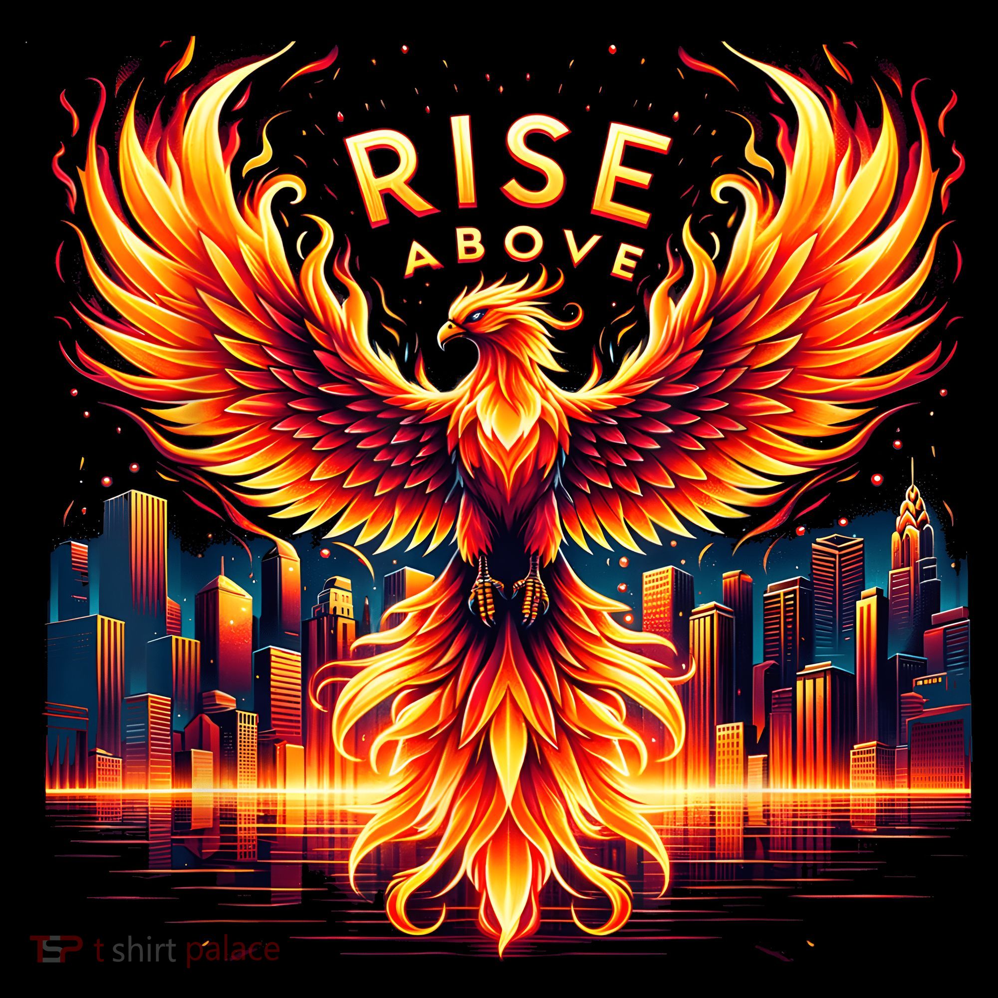 Phoenix Fire Mythical Bird Inspirational Motivational Women's Hoodie