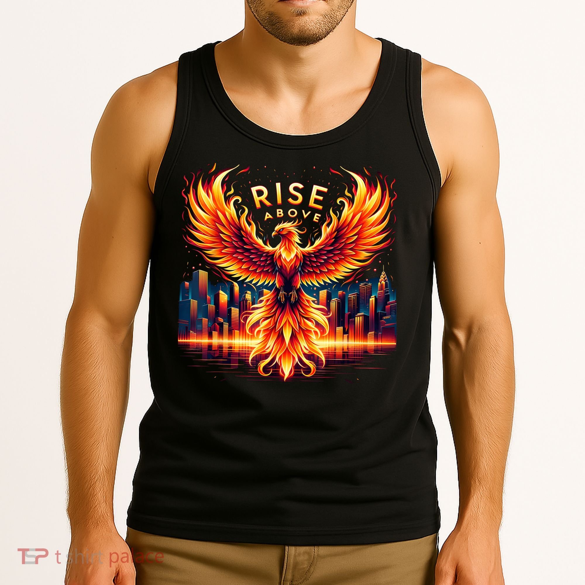 Phoenix Fire Mythical Bird Inspirational Motivational Tank Top