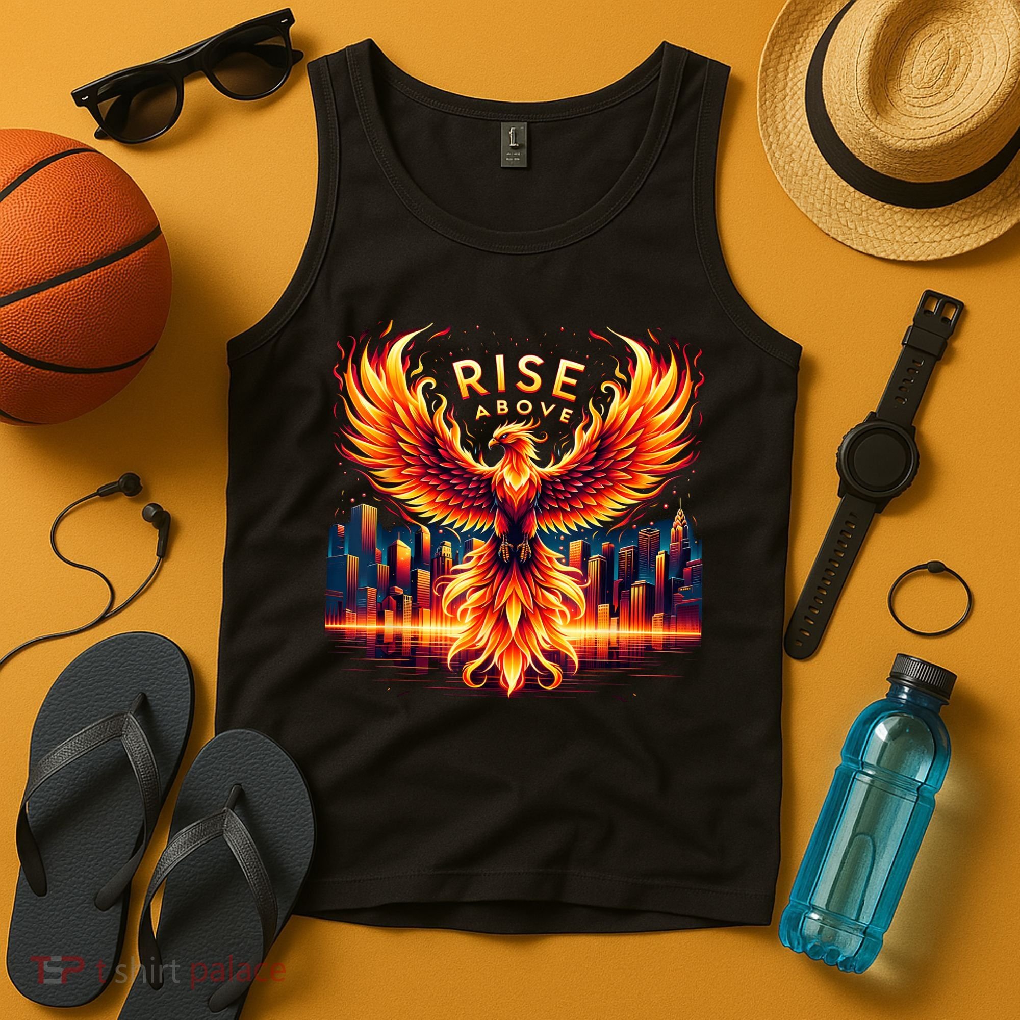 Phoenix Fire Mythical Bird Inspirational Motivational Tank Top