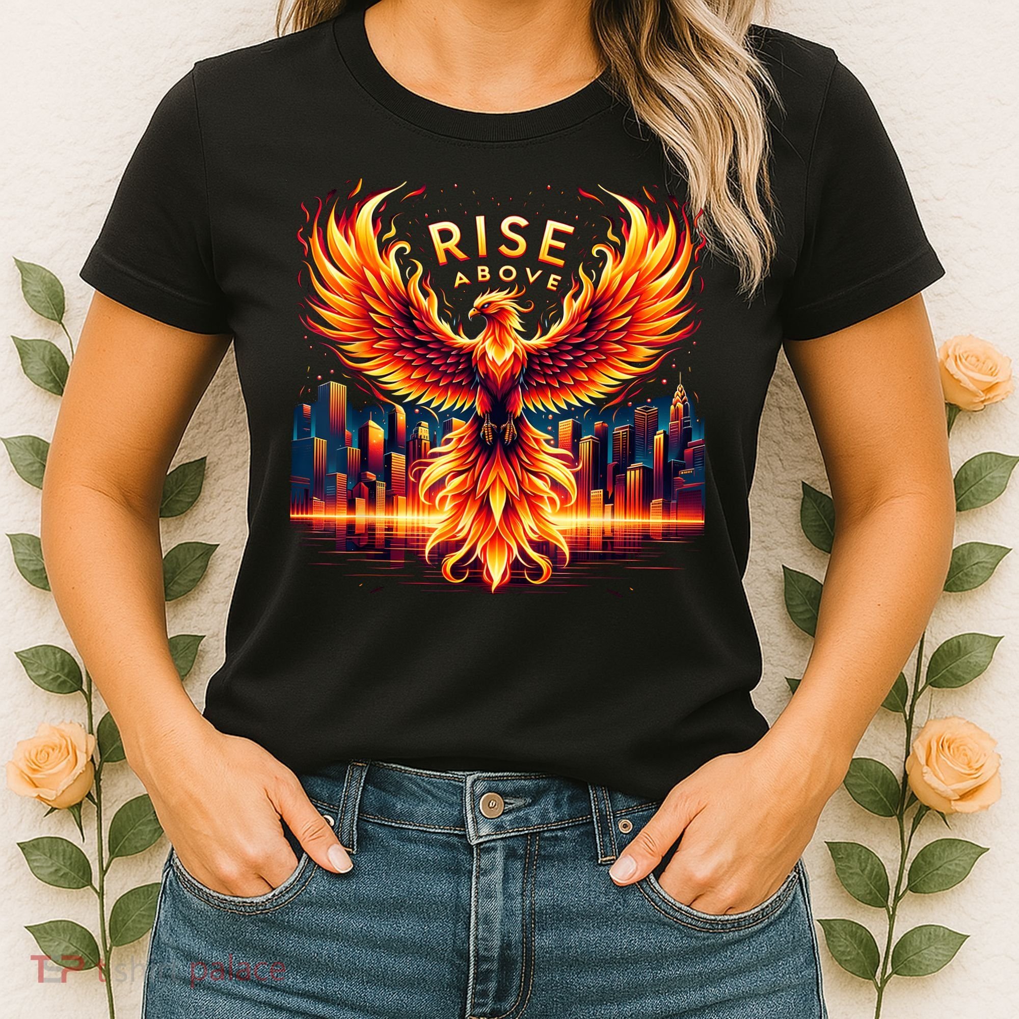 Phoenix Fire Mythical Bird Inspirational Motivational Women's T-Shirt