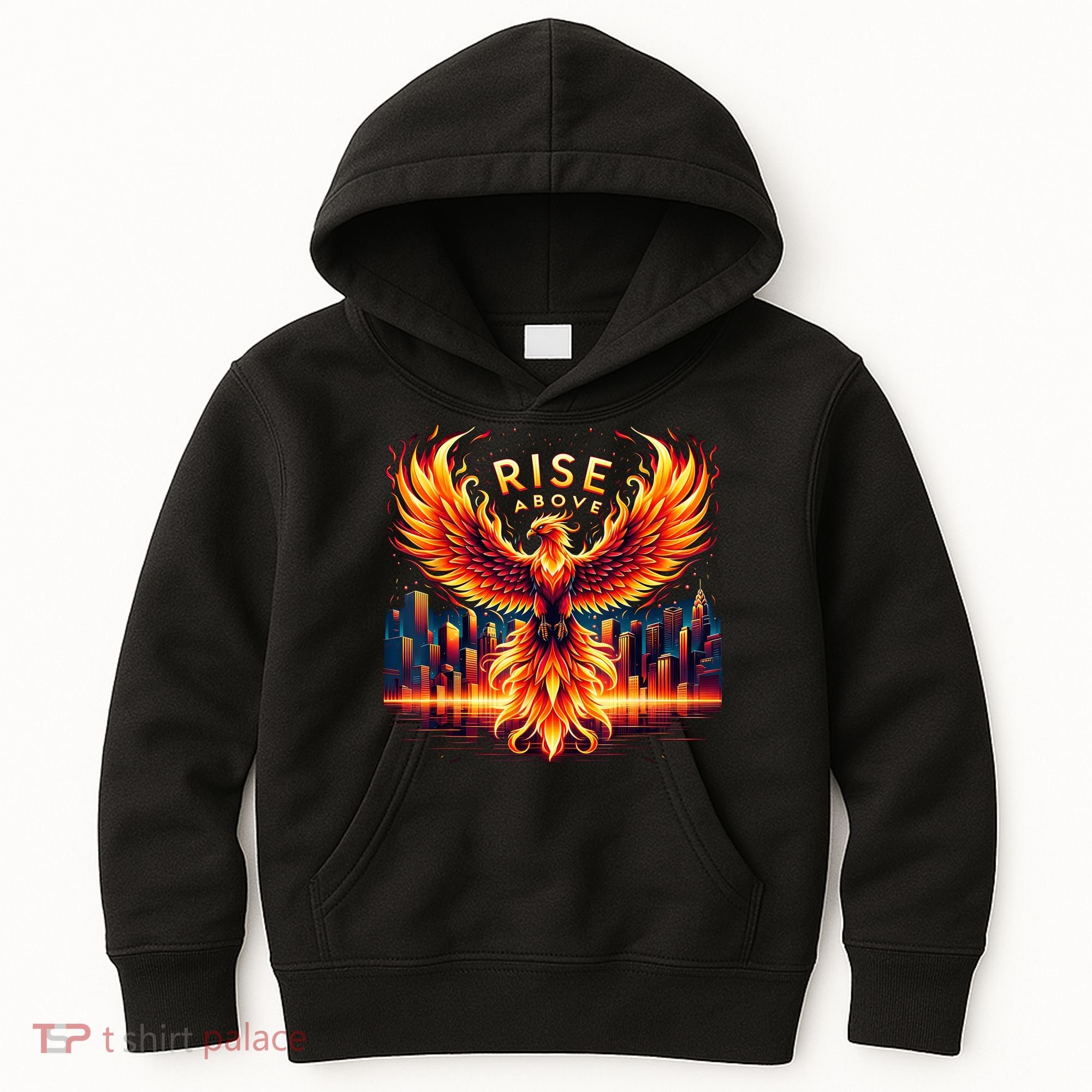 Phoenix Fire Mythical Bird Inspirational Motivational Kids Hoodie