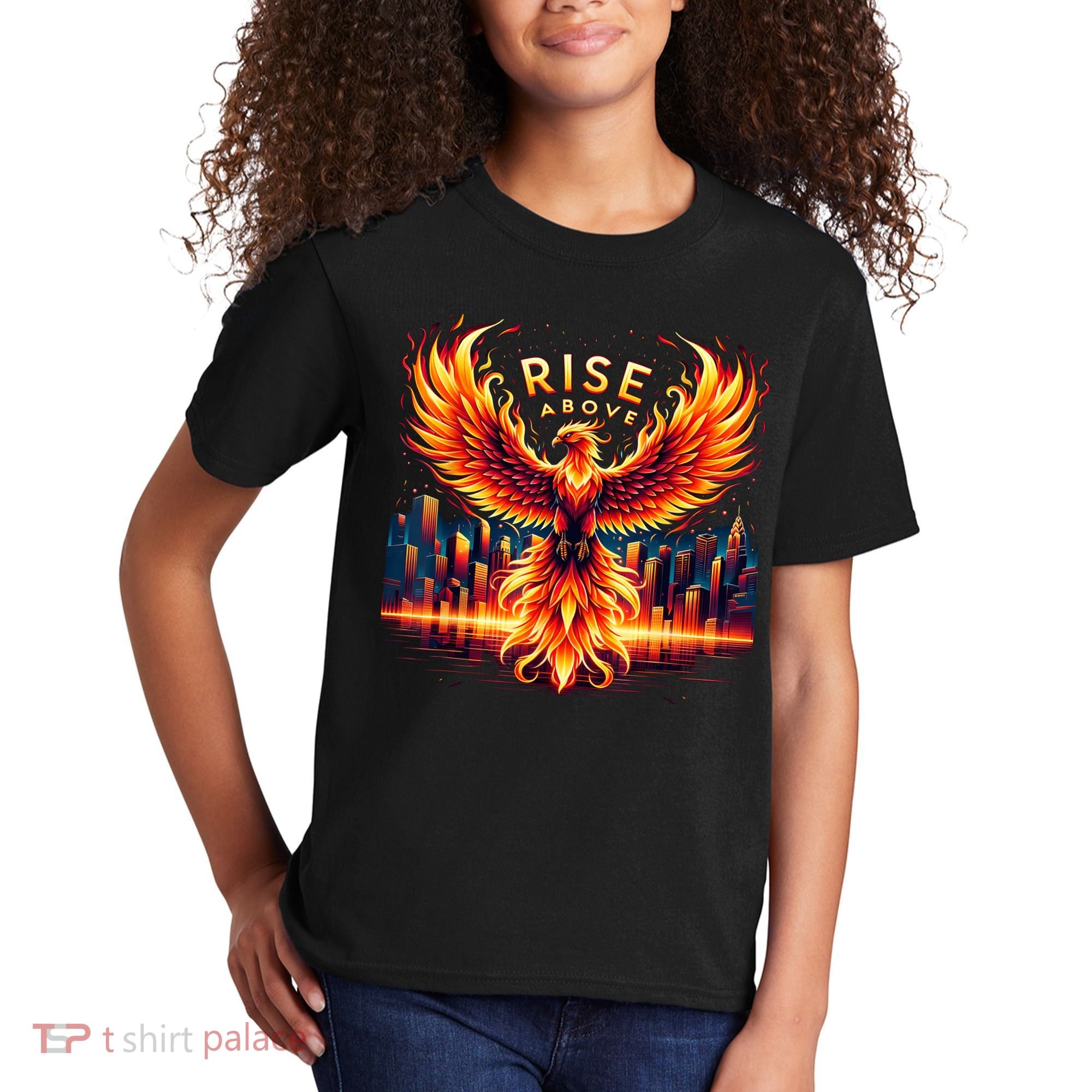 Phoenix Fire Mythical Bird Inspirational Motivational Kids T-Shirt