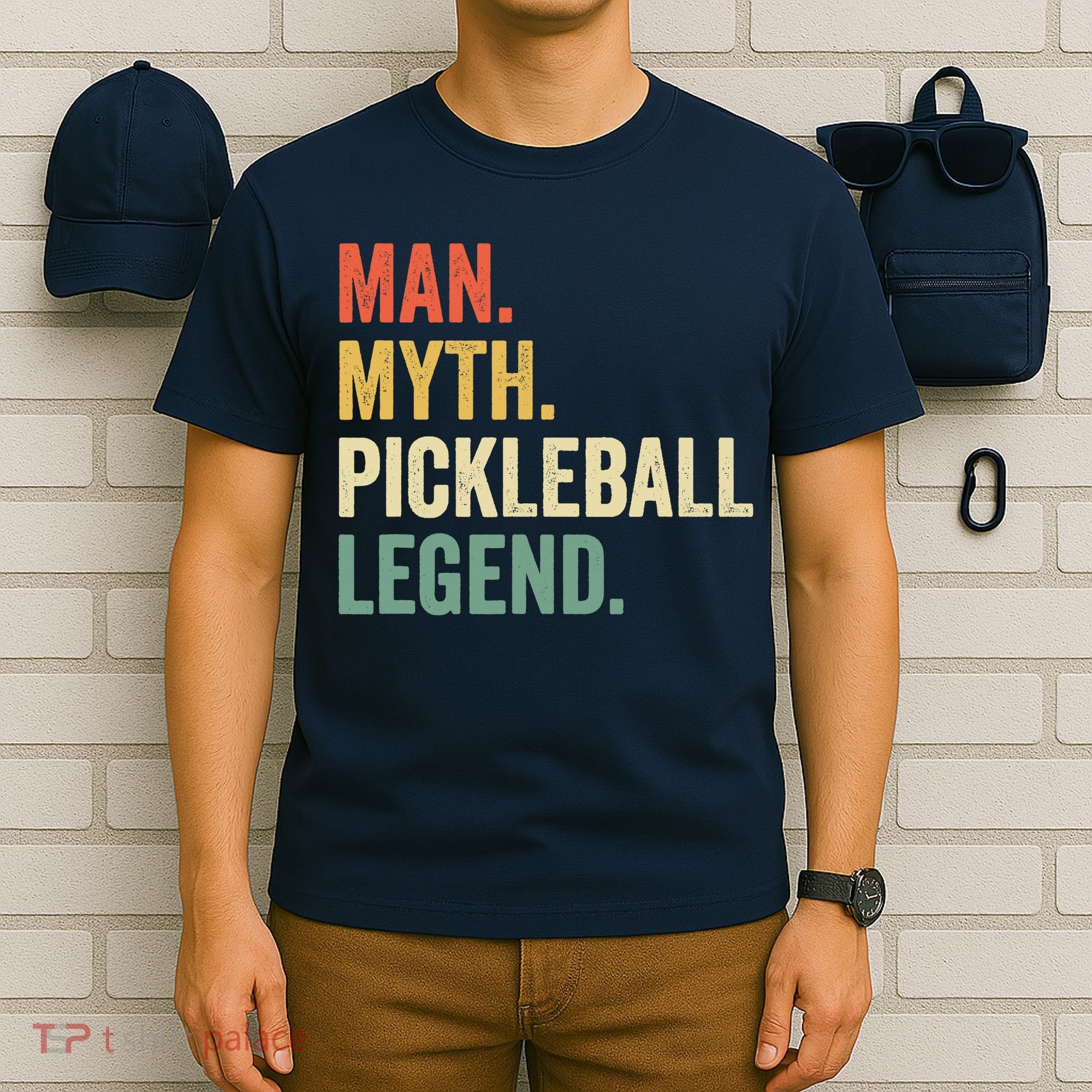 Pickleball Funny Man Myth Legend Father's Day Vintage T-Shirt