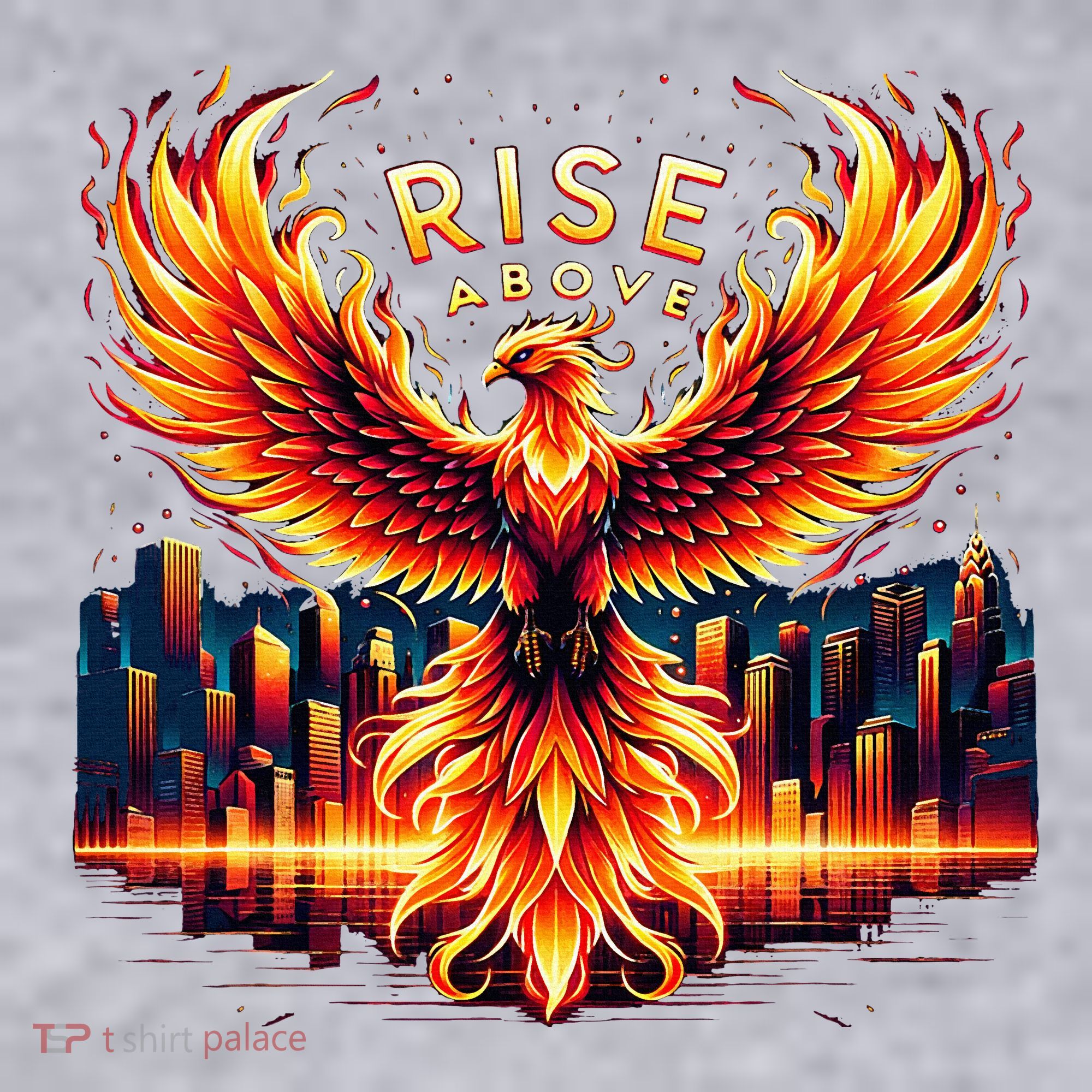 Phoenix Fire Mythical Bird Inspirational Motivational Women's Sweatshirt