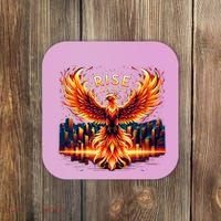 Phoenix Fire Mythical Bird Inspirational Motivational Coaster thumb 0