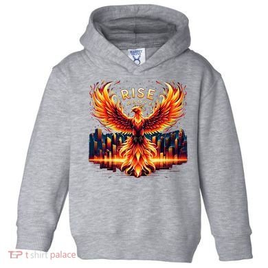Phoenix Fire Mythical Bird Inspirational Motivational Toddler Hoodie