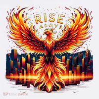 Phoenix Fire Mythical Bird Inspirational Motivational Hoodie thumb 2