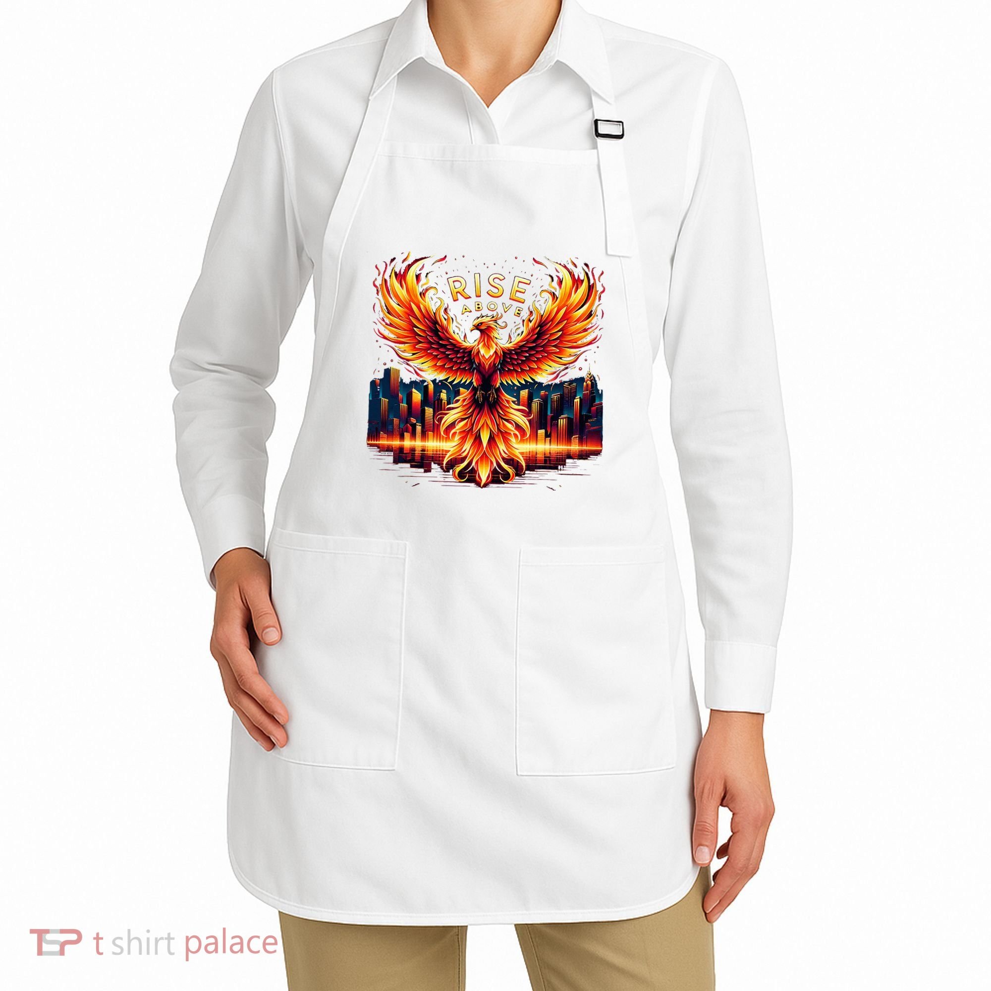 Phoenix Fire Mythical Bird Inspirational Motivational Apron