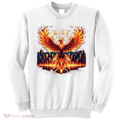 Phoenix Fire Mythical Bird Inspirational Motivational Sweatshirt