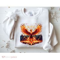 Phoenix Fire Mythical Bird Inspirational Motivational Sweatshirt thumb 2