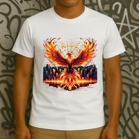 Phoenix Fire Mythical Bird Inspirational Motivational T-Shirt thumb 3