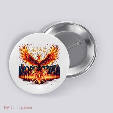 Phoenix Fire Mythical Bird Inspirational Motivational Button