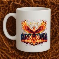 Phoenix Fire Mythical Bird Inspirational Motivational Coffee Mug thumb 2