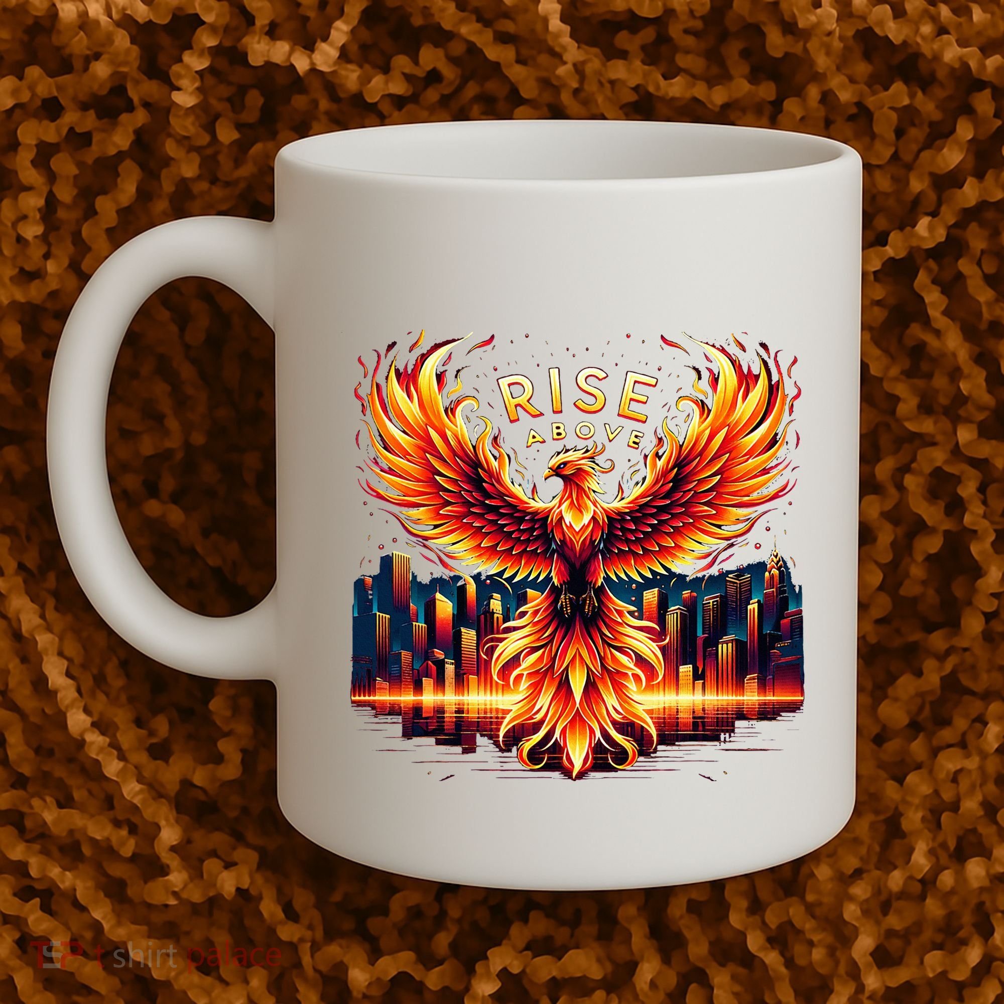 Phoenix Fire Mythical Bird Inspirational Motivational Coffee Mug