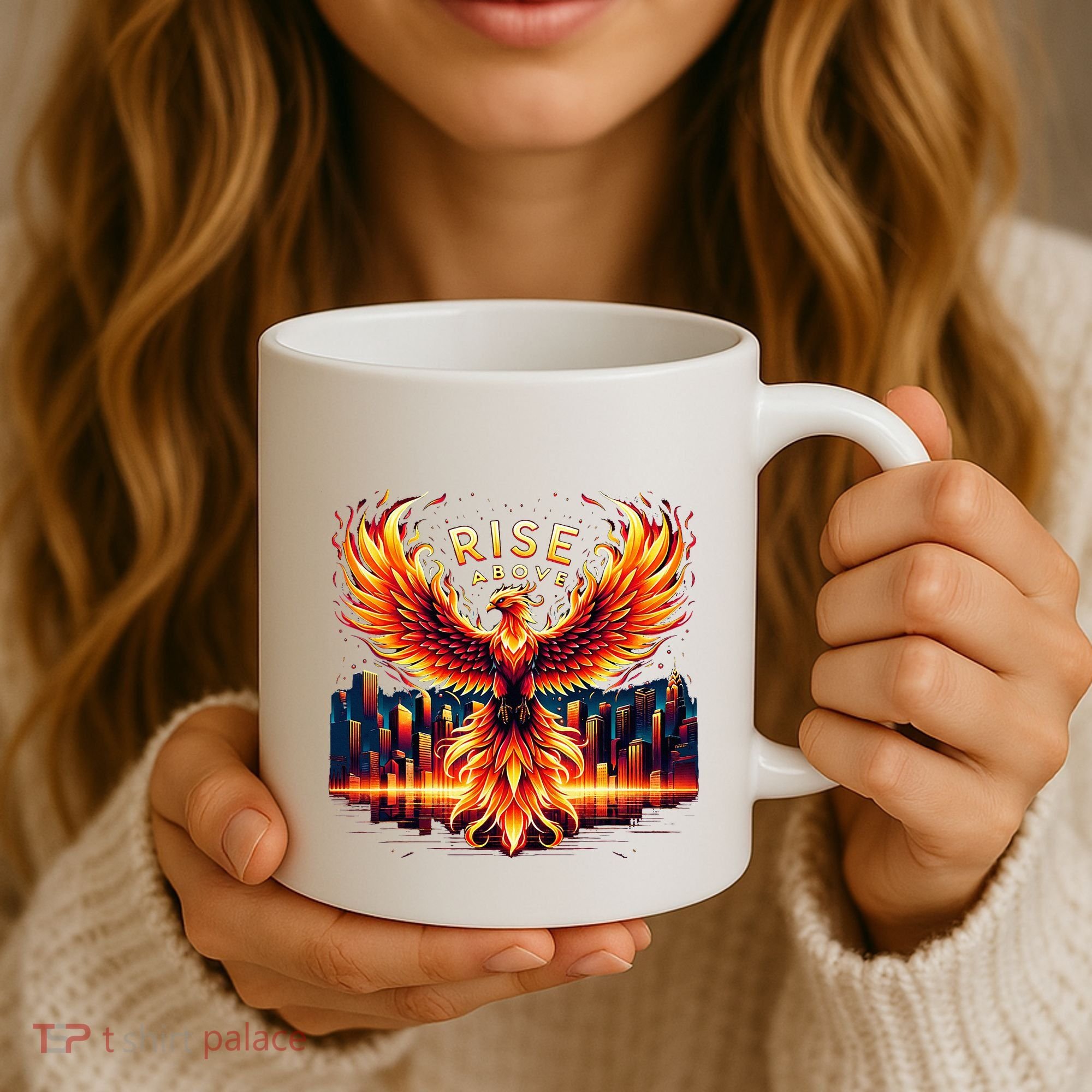 Phoenix Fire Mythical Bird Inspirational Motivational Coffee Mug
