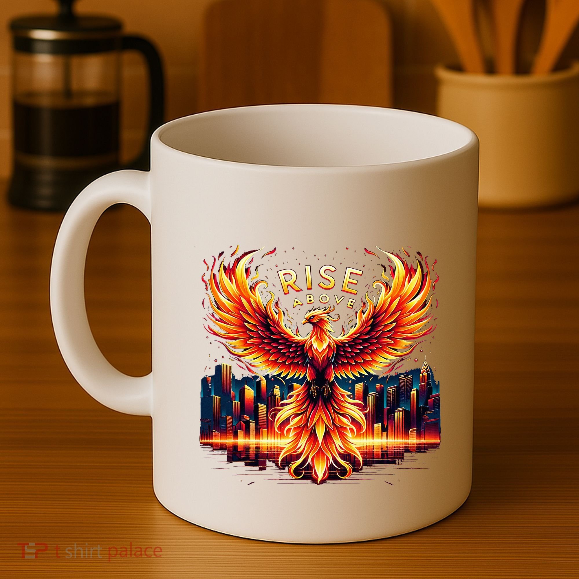 Phoenix Fire Mythical Bird Inspirational Motivational Coffee Mug