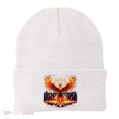 Phoenix Fire Mythical Bird Inspirational Motivational Beanie