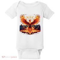 Phoenix Fire Mythical Bird Inspirational Motivational Baby Bodysuit thumb 0