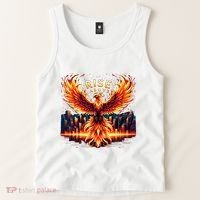 Phoenix Fire Mythical Bird Inspirational Motivational Tank Top thumb 2