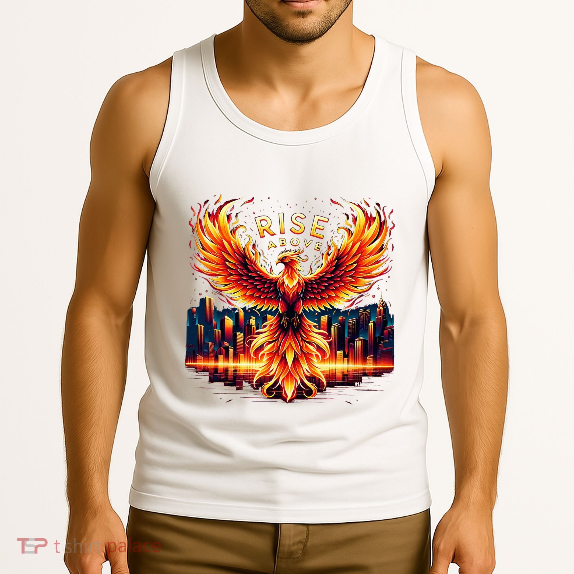 Phoenix Fire Mythical Bird Inspirational Motivational Tank Top