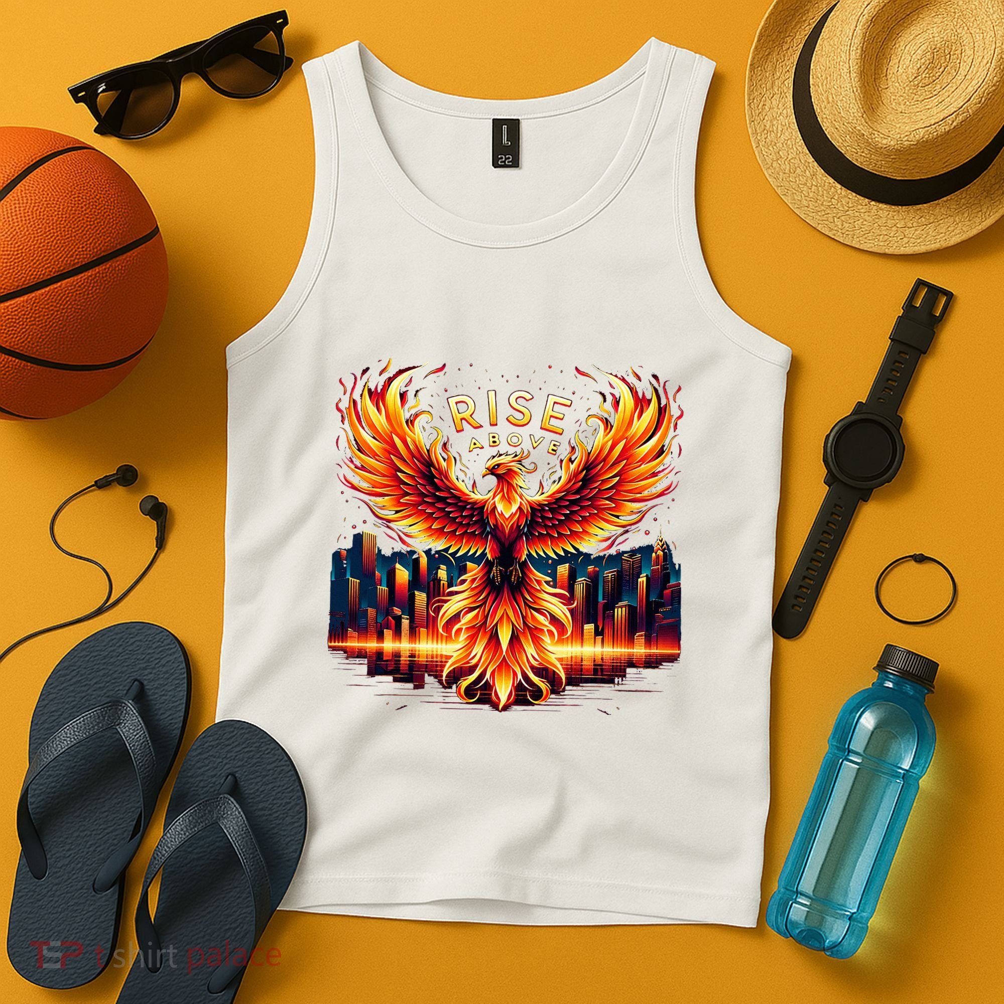 Phoenix Fire Mythical Bird Inspirational Motivational Tank Top