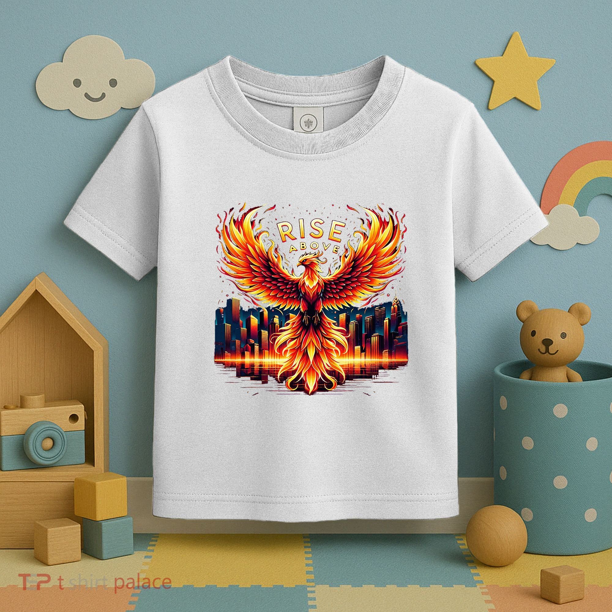 Phoenix Fire Mythical Bird Inspirational Motivational Toddler T-Shirt