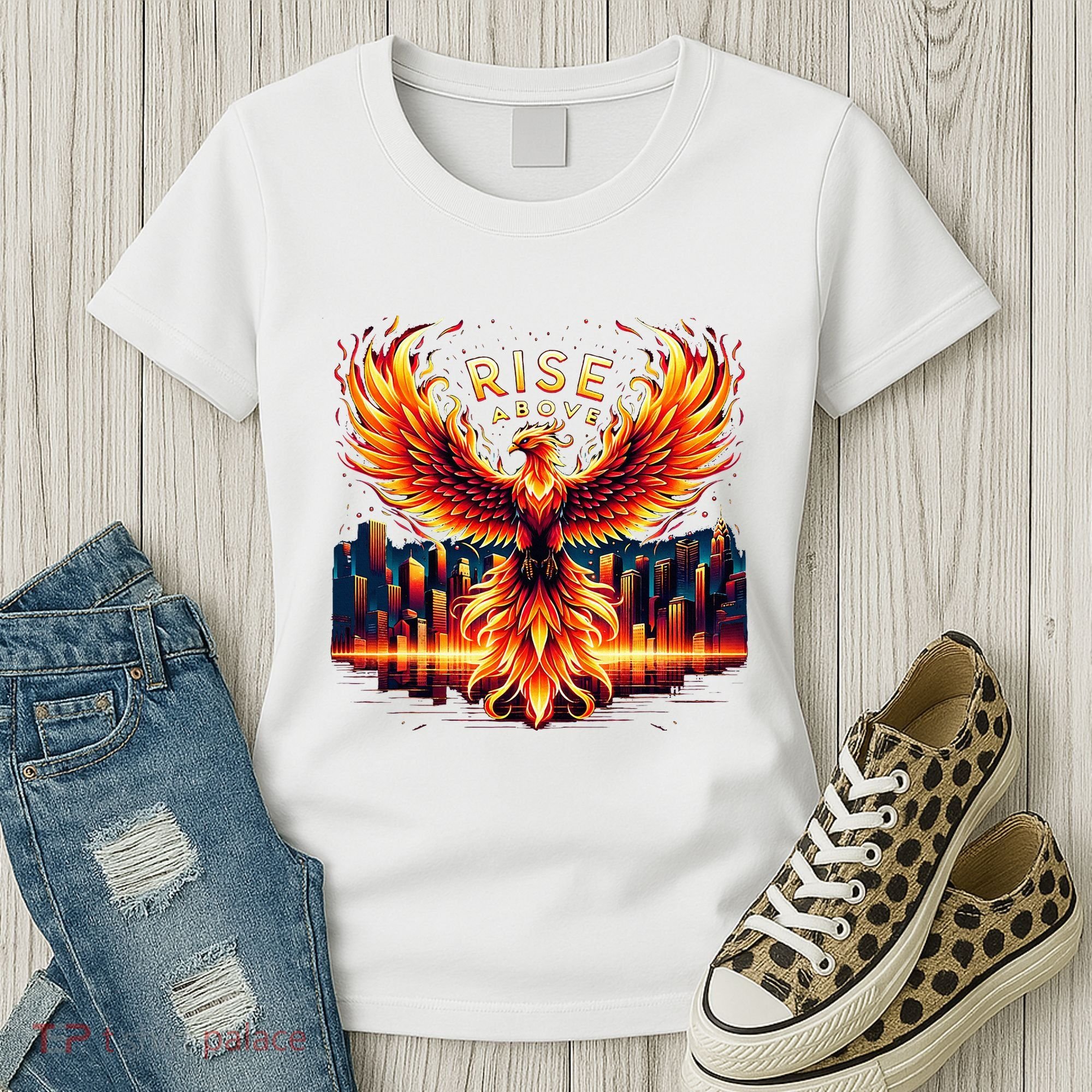 Phoenix Fire Mythical Bird Inspirational Motivational Women's T-Shirt