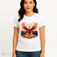 Phoenix Fire Mythical Bird Inspirational Motivational Women's T-Shirt thumb 4