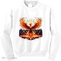 Phoenix Fire Mythical Bird Inspirational Motivational Kids Sweatshirt thumb 0