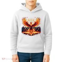 Phoenix Fire Mythical Bird Inspirational Motivational Kids Hoodie thumb 4