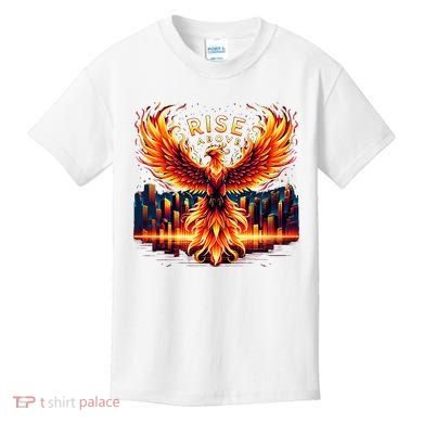 Phoenix Fire Mythical Bird Inspirational Motivational Kids T-Shirt