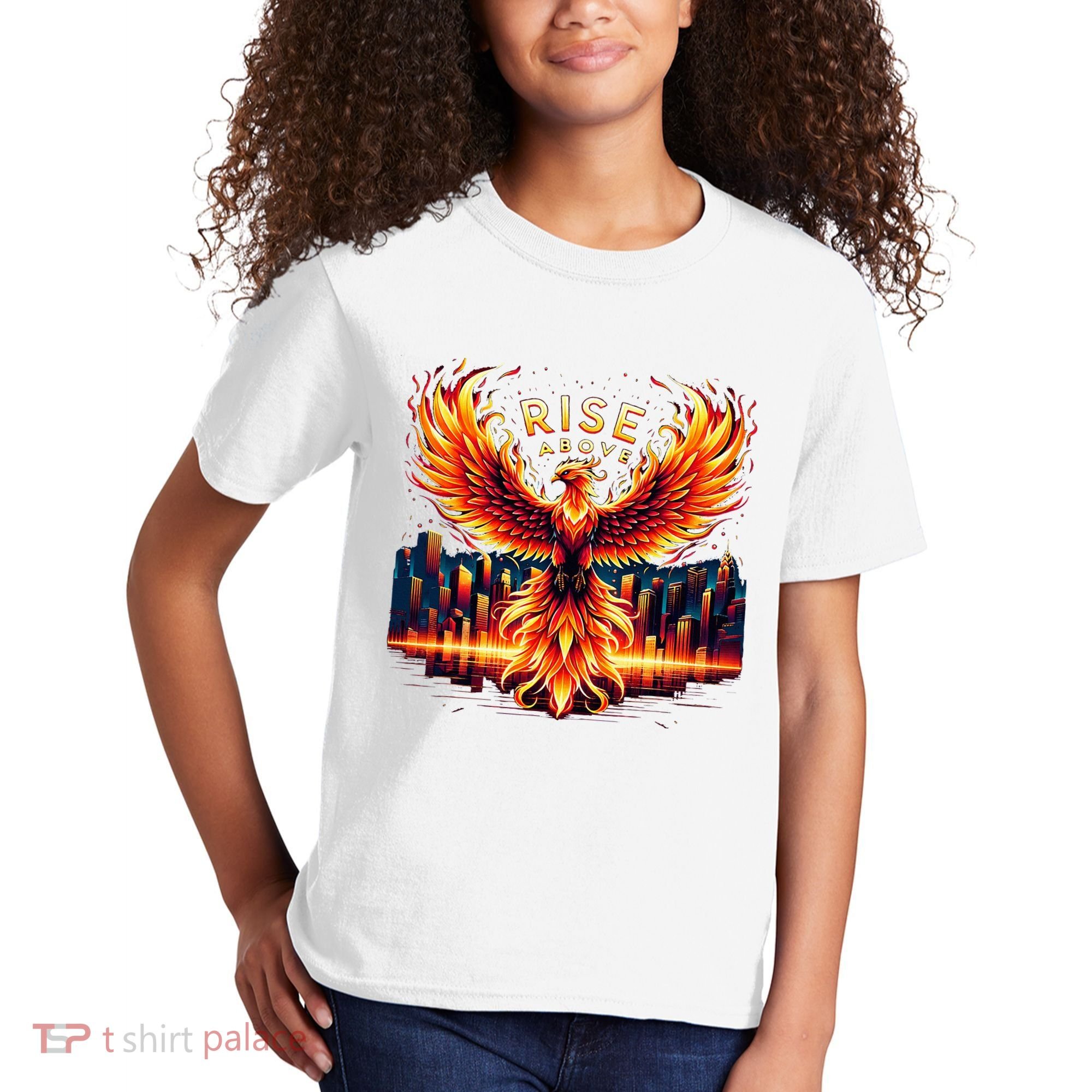 Phoenix Fire Mythical Bird Inspirational Motivational Kids T-Shirt
