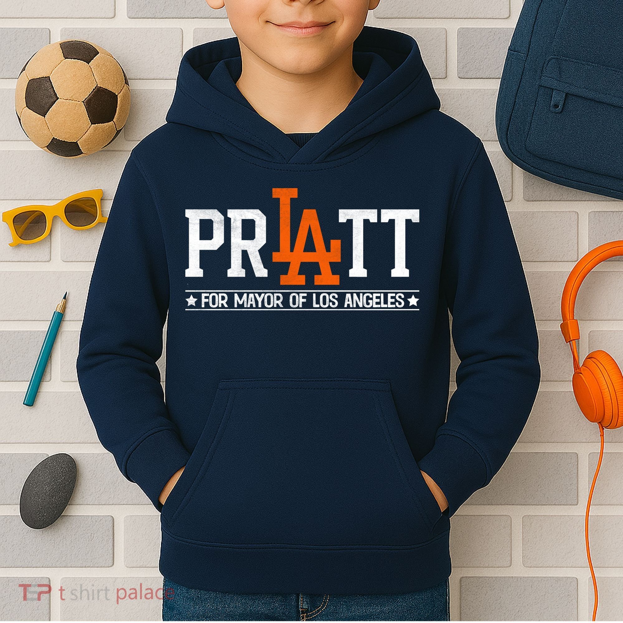 Pratt For Mayor Of Los Angeles La Fan Kids Hoodie