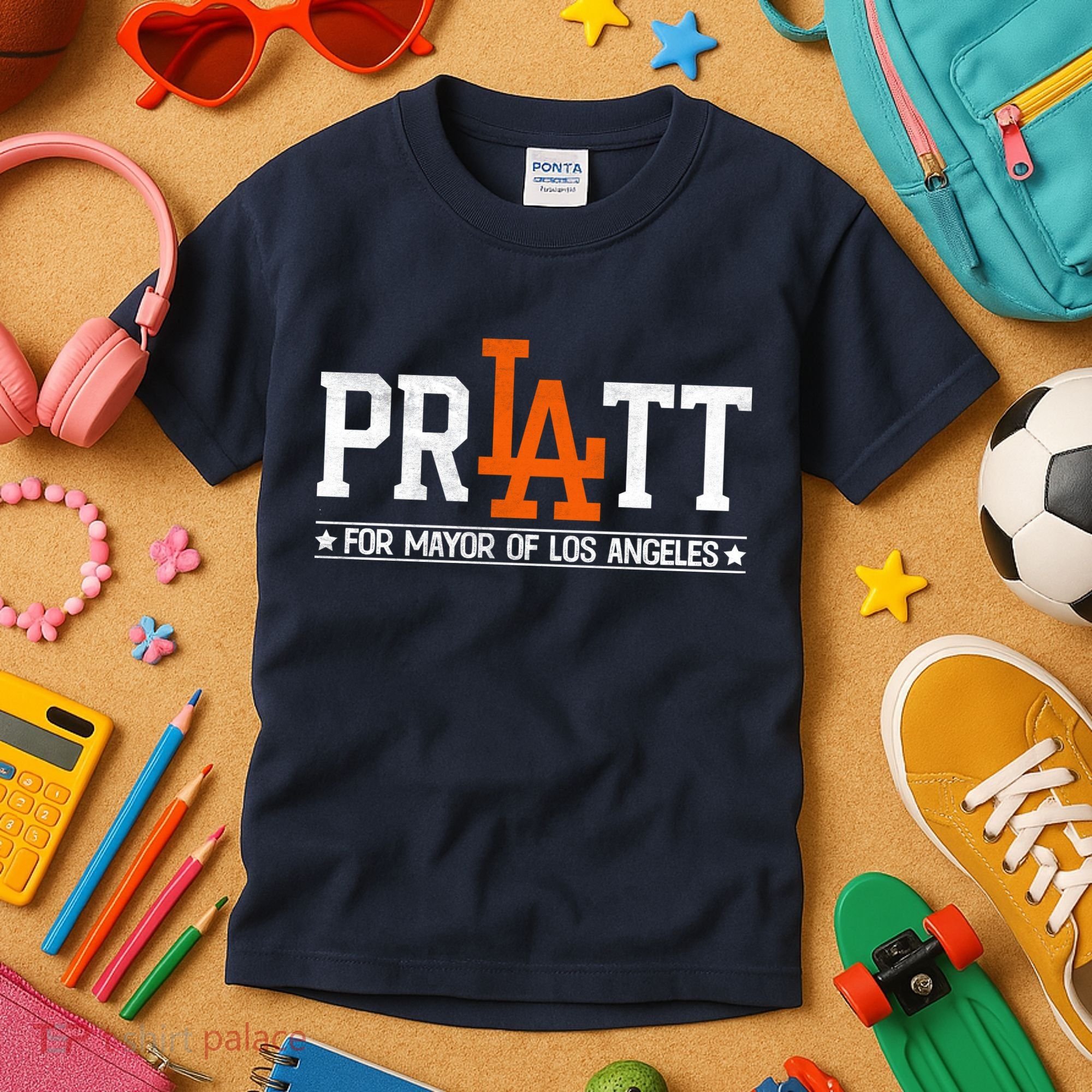Pratt For Mayor Of Los Angeles La Fan Kids T-Shirt