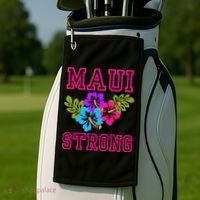 Pray For Maui Hawaii Strong Lahaina Hawaiian Islands Golf Towel thumb 2