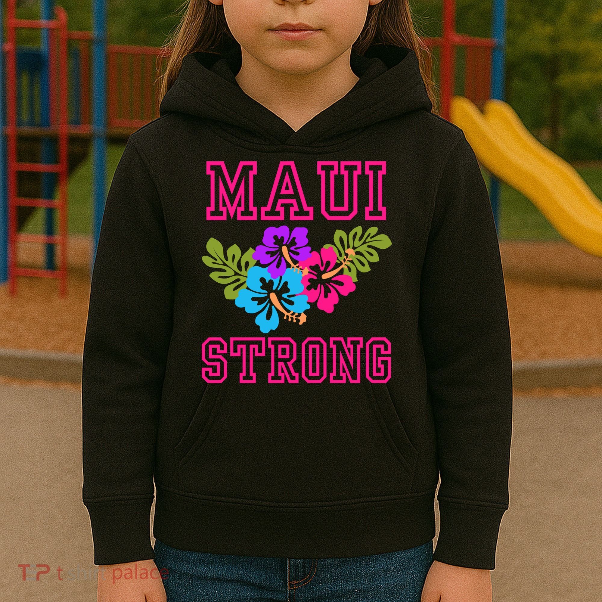 Pray For Maui Hawaii Strong Lahaina Hawaiian Islands Kids Hoodie