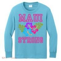 Pray For Maui Hawaii Strong Lahaina Hawaiian Islands Kids Long Sleeve Shirt thumb 0