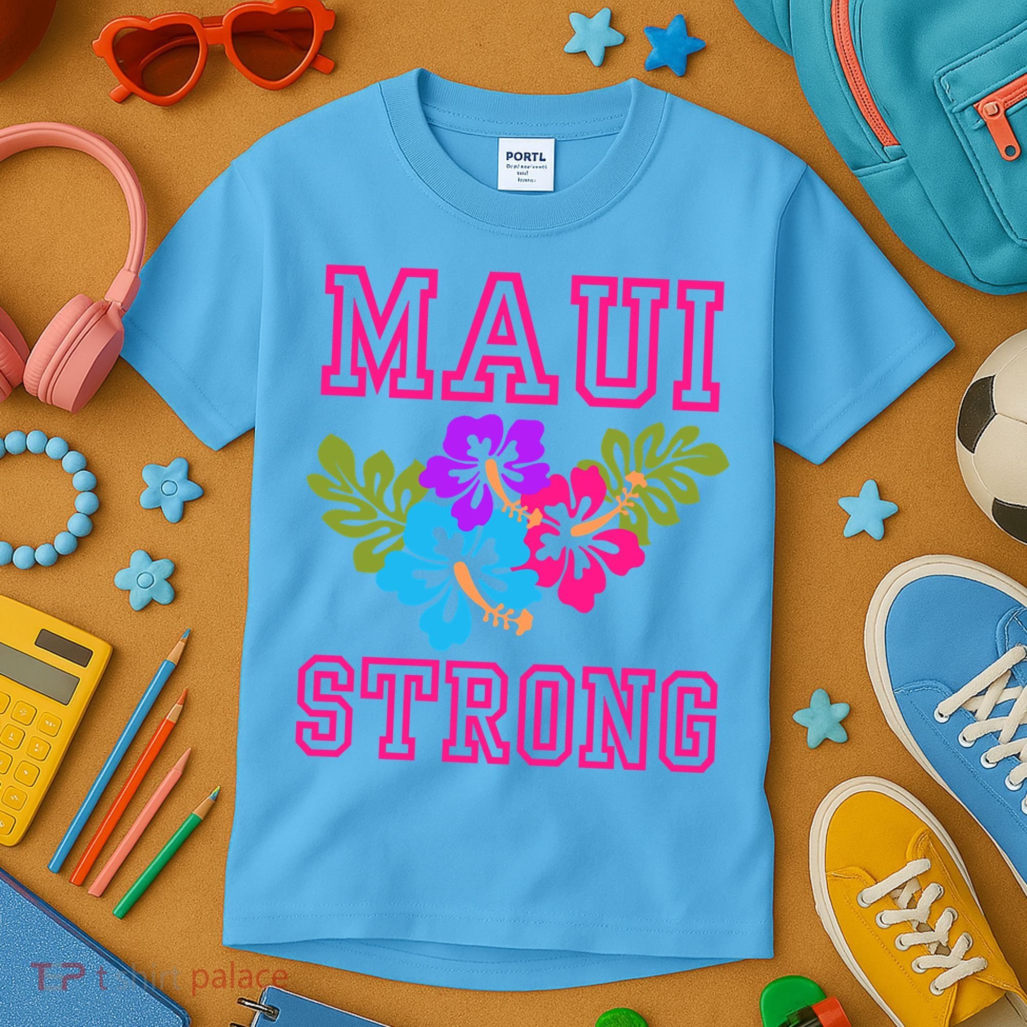 Pray For Maui Hawaii Strong Lahaina Hawaiian Islands Kids T-Shirt
