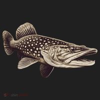 Pike Fish Monchrome Women's Sweatshirt thumb 2