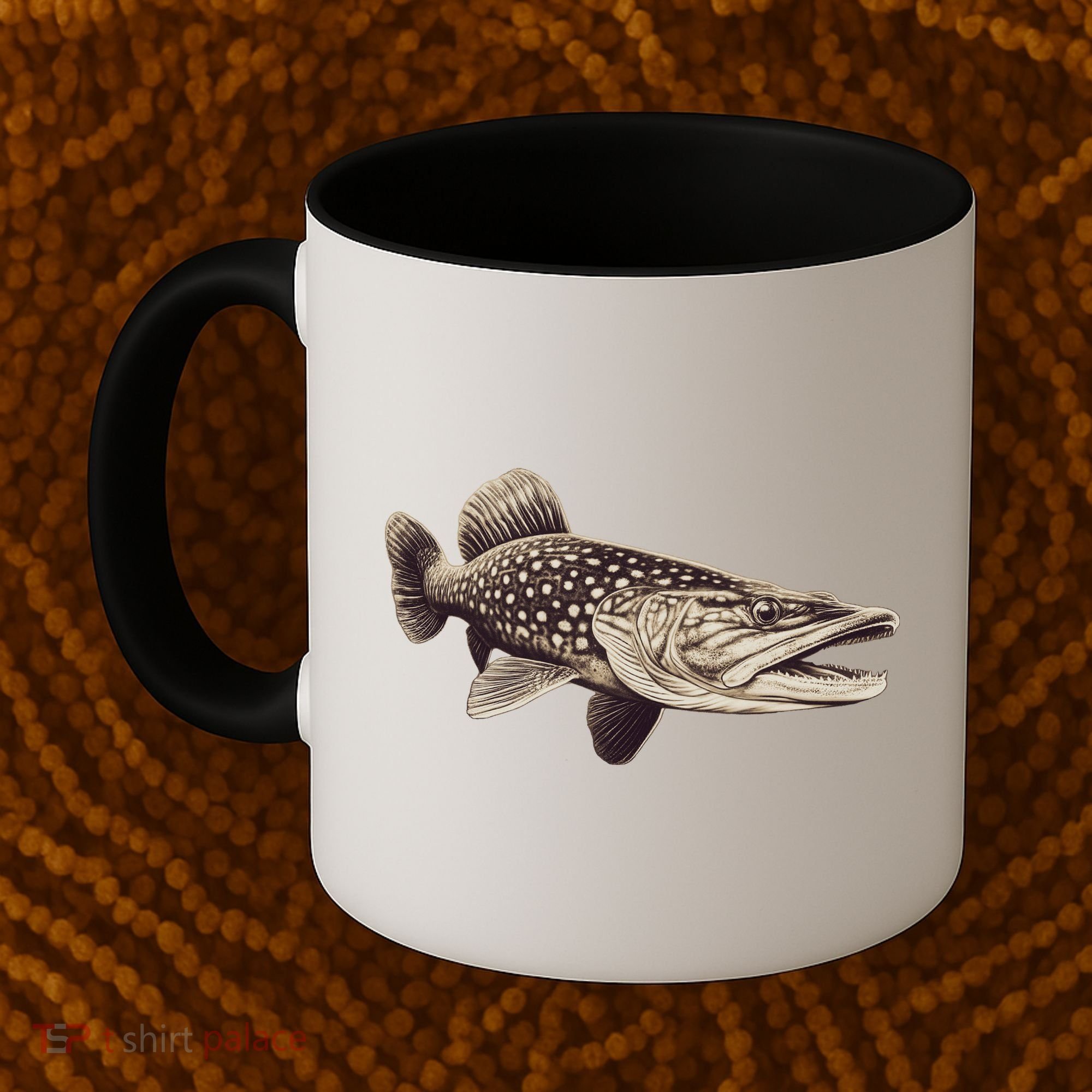 Pike Fish Monchrome Coffee Mug