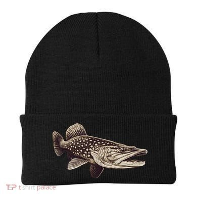 Pike Fish Monchrome Beanie